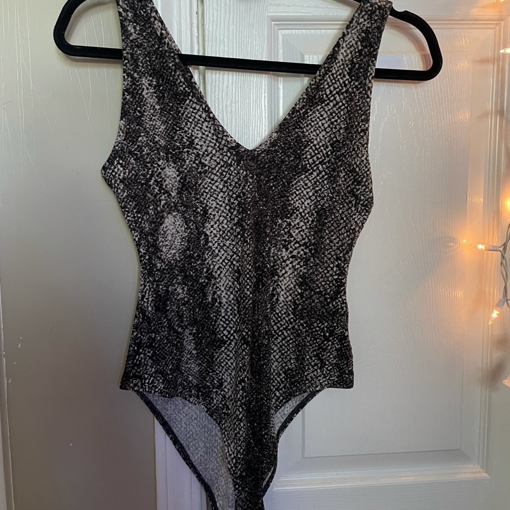 Snake print bodysuit